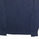 TOMMY HILFIGER Mens Jumper Blue V-Neck Tight Knit S
