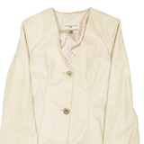 KING TRUVA Womens Overcoat Jacket Beige S