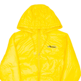 ELLESSE Womens Puffer Jacket Yellow Hooded UK 6