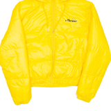 ELLESSE Womens Puffer Jacket Yellow Hooded UK 6