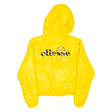 ELLESSE Womens Puffer Jacket Yellow Hooded UK 6