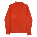 LEE Mens Polo Shirt Orange Long Sleeve L