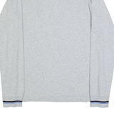 DIESEL Mens Polo Shirt Grey Long Sleeve L