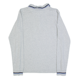 DIESEL Mens Polo Shirt Grey Long Sleeve L