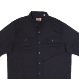 WRANGLER Mens Plain Shirt Black L