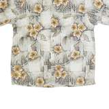 NAUTICA Mens Hawaiian Shirt Grey Crazy Pattern L