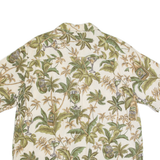 CROFT & BARROW Mens Hawaiian Shirt Beige 90s Floral L