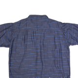 CHEROKEE Mens Hawaiian Shirt Blue 90s Crazy Pattern XL