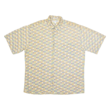 PIERRE CARDIN Mens Shirt Cream 90s Check L