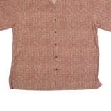 LL BEAN Mens Shirt Red 90s Crazy Pattern L