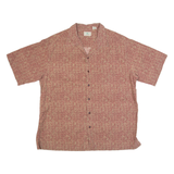 LL BEAN Mens Shirt Red 90s Crazy Pattern L