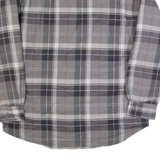 BASIC EDITIONS Mens Lumberjack Shirt Grey 90s Check Long Sleeve M