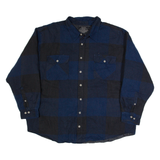 MEL MATT Mens Lumberjack Shirt Blue Check Long Sleeve 2XL