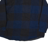 MEL MATT Mens Lumberjack Shirt Blue Check Long Sleeve 2XL