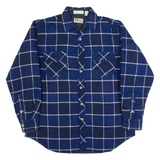 RUGGED WEAR BY BOG Mens Lumberjack Shirt Blue 90s Check Long Sleeve M