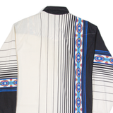 WRANGLER Western Mens Shirt White Striped Long Sleeve L