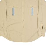 LEVI'S Mens Plain Shirt Beige 90s Long Sleeve L