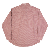 TOMMY HILFIGER Mens Shirt Red Houndstooth Long Sleeve XL