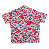 KENNINGTON Mens Hawaiian Shirt Red 90s Floral L