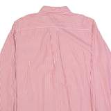 TOMMY HILFIGER Academy Poplin Mens Shirt Red Striped Long Sleeve M
