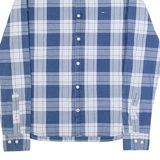 TOMMY HILFIGER Slim Fit Mens Shirt Blue Check Long Sleeve XS