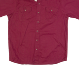 WRANGLER Mens Plain Shirt Maroon L