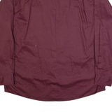 WRANGLER Mens Plain Shirt Maroon Long Sleeve XL