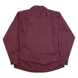 WRANGLER Mens Plain Shirt Maroon Long Sleeve XL