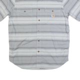 CARHARTT Relaxed Fit Mens Shirt Grey Striped M