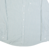 CHAPS Mens Shirt Blue Striped Long Sleeve L