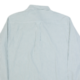 CHAPS Mens Shirt Blue Striped Long Sleeve L