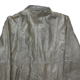 TED STONE Mens Chore Jacket Grey Leather 90s L
