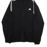 ADIDAS Mesh Lined Womens Jacket Black Hooded M
