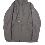 COLUMBIA Belted Insulated Womens Parka Jacket Grey Nylon M