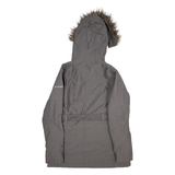 COLUMBIA Belted Insulated Womens Parka Jacket Grey Nylon M