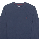 NAUTICA Mens T-Shirt Blue Long Sleeve Crew Neck M