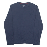 NAUTICA Mens T-Shirt Blue Long Sleeve Crew Neck M