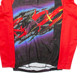 DESCENT Cycling Mens Jersey Red Long Sleeve 1/4 Zip M