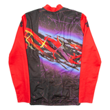 DESCENT Cycling Mens Jersey Red Long Sleeve 1/4 Zip M