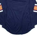 REEBOK Hockey Morges Mens Jersey Blue Long Sleeve USA V-Neck S