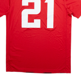ADIDAS Aufsteigeriungs Mens Football Shirt Jersey Red V-Neck M