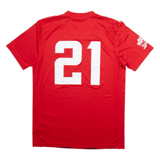 ADIDAS Aufsteigeriungs Mens Football Shirt Jersey Red V-Neck M