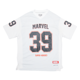 MARVEL 39 Super-heroes Mens Jersey White V-Neck M