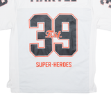 MARVEL 39 Super-heroes Mens Jersey White V-Neck M