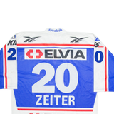 OCHSNER ZSC Lions Signed Hockey Mens Jersey Blue Long Sleeve V-Neck L