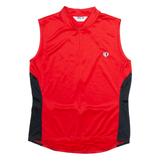 OPEARL IZUMI Cycling Womens Jersey Red Sleeveless 1/2 Zip XL