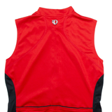 OPEARL IZUMI Cycling Womens Jersey Red Sleeveless 1/2 Zip XL