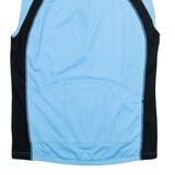 MOVE'N RIDE Cycling Womens Jersey Blue Sleeveless 1/2 Zip L