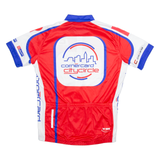 W'AMS Full Zip Cycling Mens Jersey Red Button Neck L