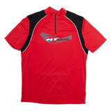 HT Cycling Mens Jersey Red 1/4 Zip L